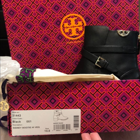 10.5 Tory Burch Boots Leather Sidney Boot - Picture 8 of 8